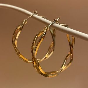 Gold Hoop Earrings (Brass)